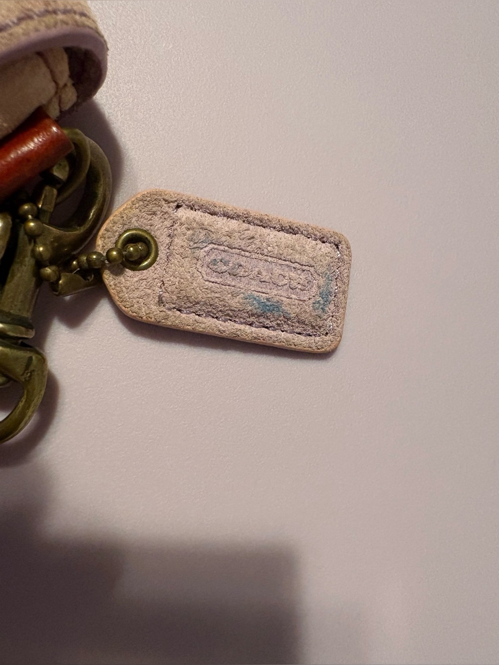 Coach Y2K Pink/Purple Suede and Leather Small Soho Wristlet Clutch— FLAWS! - Picture 7 of 15